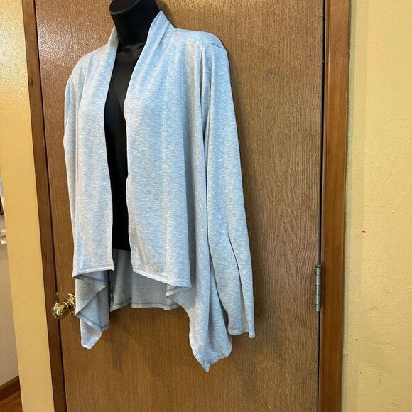 Croft and Barrow Light Gray Open Front Cardigan Sweater Women size Large - Picture 3 of 11